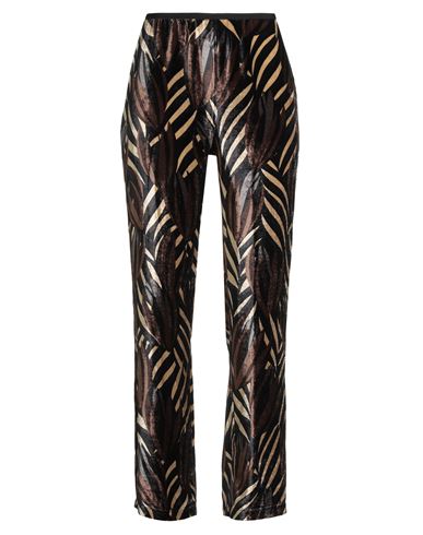 Siyu Woman Pants Dark Brown Size 8 Viscose, Silk