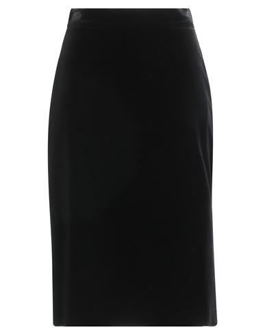 Max Mara Woman Midi Skirt Black Size 14 Polyester, Elastane