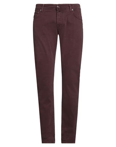 Jacob Cohёn Man Pants Burgundy Size 35 Cotton, Elastane