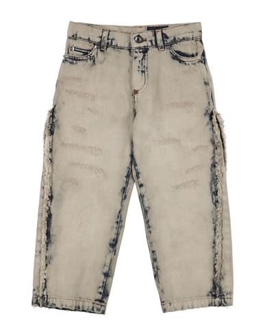 Dolce & Gabbana Toddler Boy Jeans Blue Size 4 Cotton, Polyester, Zamak