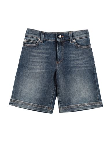 Dolce & Gabbana Toddler Boy Denim Shorts Blue Size 5 Cotton, Elastane, Polyester, Zamak In Blue