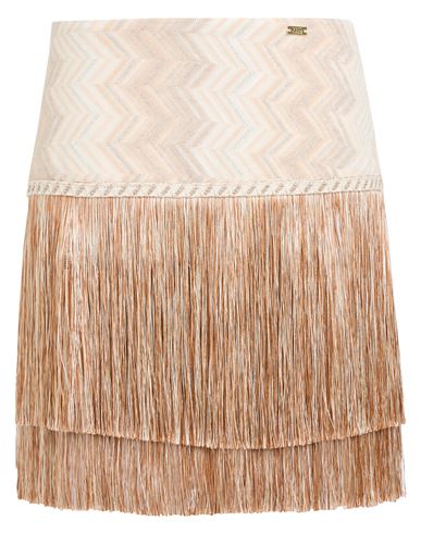 Pho® Firenze Pho Firenze Woman Mini Skirt Beige Size M Cotton, Polyester, Viscose, Lurex