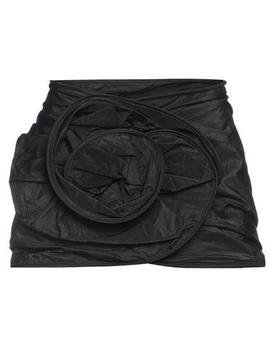 Magda Butrym Silk Mini Skirt With 3d In Black