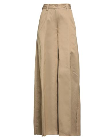 The Latest Woman Pants Camel Size 8 Cotton In Nude