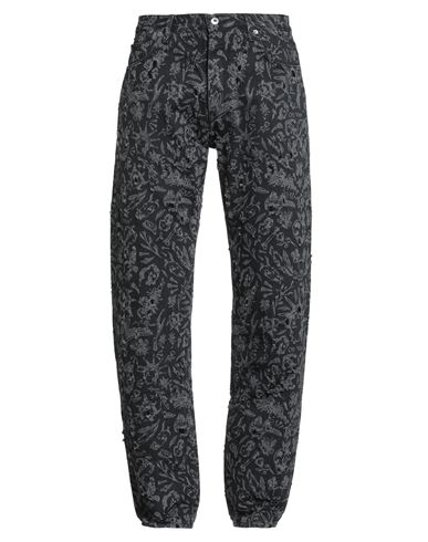 Off-white Man Jeans Charcoal Size 34 Cotton In Gray