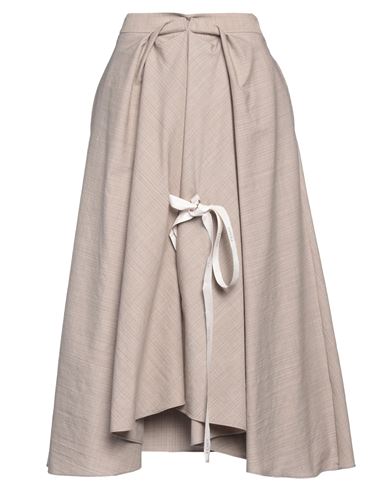 Fendi Woman Midi Skirt Grey Size 6 Virgin Wool