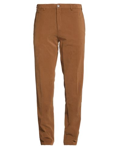 Canali Man Pants Brown Size 42 Cotton, Elastane In Brown