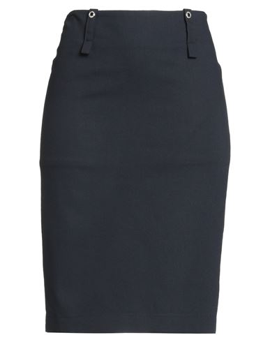 Rose Selavy Woman Midi Skirt Midnight Blue Size 12 Viscose, Wool, Polyester, Elastane
