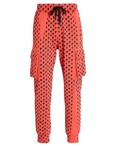 Dolce & Gabbana Man Pants Coral Size 40 Cotton, Elastane In Orange