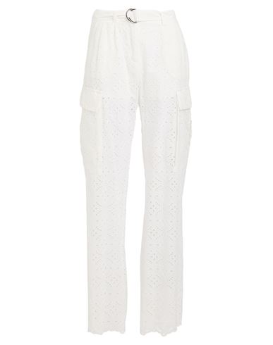 Ermanno Firenze Woman Pants White Size 4 Cotton, Polyester