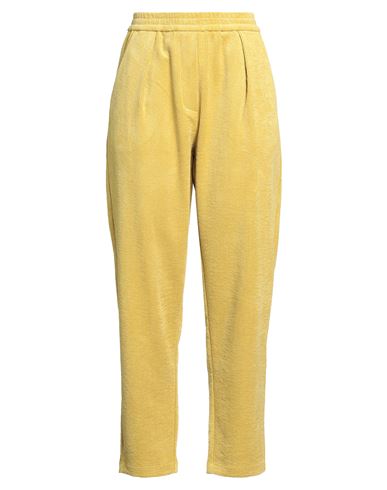 8pm Woman Pants Mustard Size L Polyester, Nylon, Elastane In Yellow