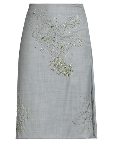 Des Phemmes Des_phemmes Woman Midi Skirt Grey Size 6 Wool