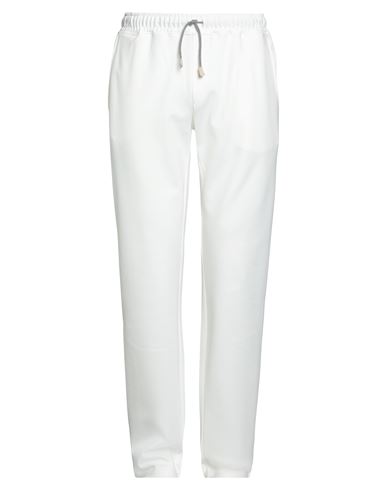 Eleventy Man Pants White Size Xxl Viscose, Polyamide, Elastane