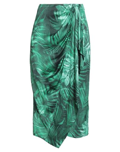 Ermanno Firenze Woman Midi Skirt Green Size 8 Viscose