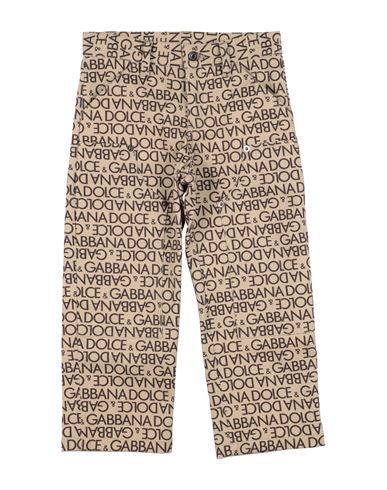 Dolce & Gabbana Toddler Girl Pants Beige Size 4 Cotton, Elastane