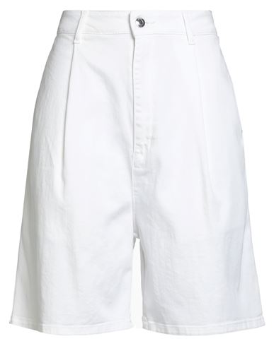 Hugo Boss Boss  Woman Denim Shorts White Size 28 Cotton, Elastomultiester, Elastane