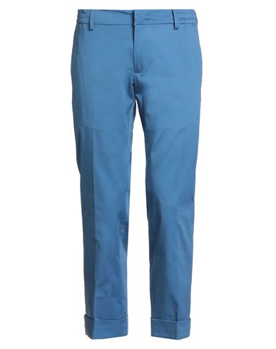 Messagerie Patrizio Piscaglia Man Pants Slate Blue Size 30 Cotton, Elastane In Blue