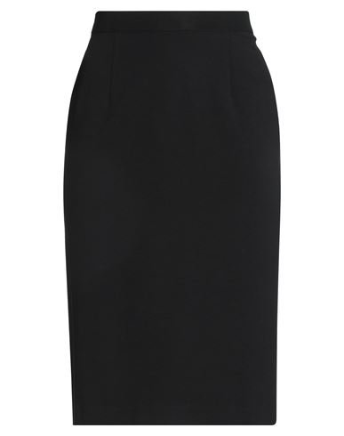 Shirtaporter Woman Midi Skirt Black Size 8 Viscose, Nylon, Elastane
