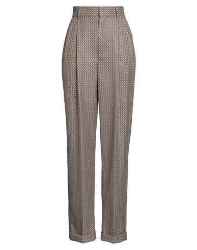 Moschino Geometric Printed High Waist Pants In Brown