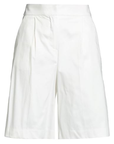 Beatrice B Beatrice .b Woman Shorts & Bermuda Shorts White Size 2 Cotton, Elastane