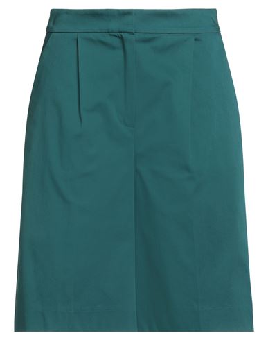 Beatrice B Beatrice .b Woman Shorts & Bermuda Shorts Emerald Green Size 4 Cotton, Elastane