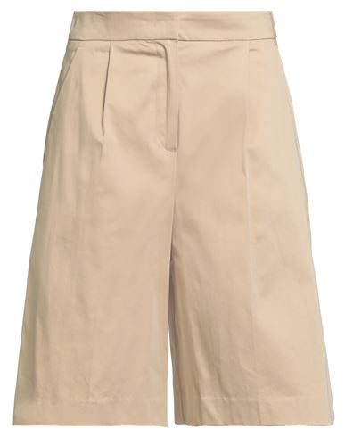 Beatrice B Beatrice .b Woman Shorts & Bermuda Shorts Beige Size 4 Cotton, Elastane