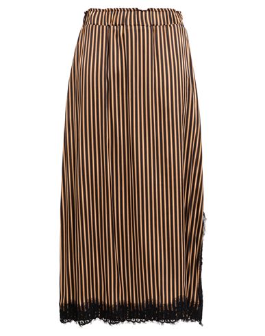 Shop Shirtaporter Woman Midi Skirt Camel Size 6 Viscose, Elastane, Polyester