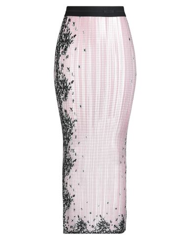 Msgm Woman Midi Skirt Pink Size 8 Polyester