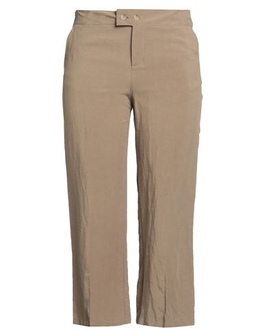 Rossopuro Woman Pants Camel Size 10 Viscose, Linen
