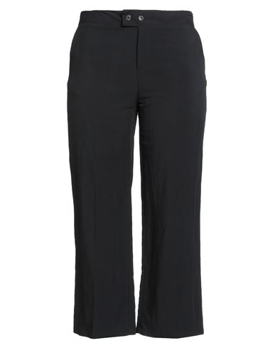 Rossopuro Woman Pants Black Size 10 Viscose, Linen