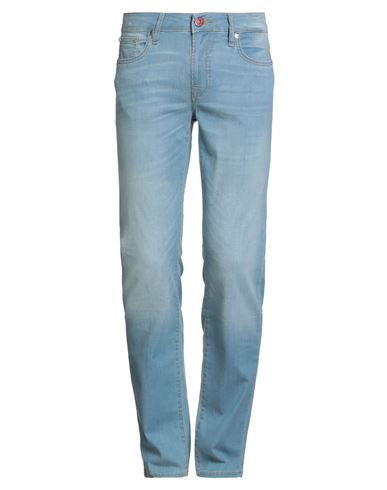 Guess Man Jeans Blue Size 33w-32l Cotton, Polyester, Viscose, Elastane