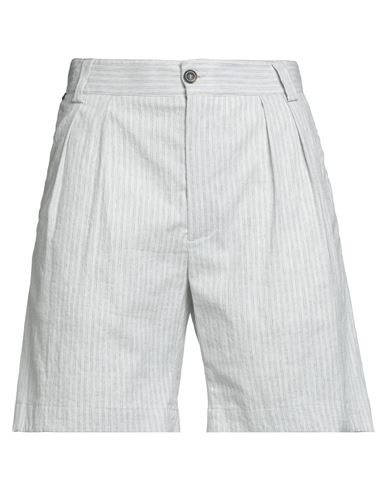 MESSAGERIE MESSAGERIE PATRIZIO PISCAGLIA MAN SHORTS & BERMUDA SHORTS LIGHT GREY SIZE 34 POLYESTER, COTTON 