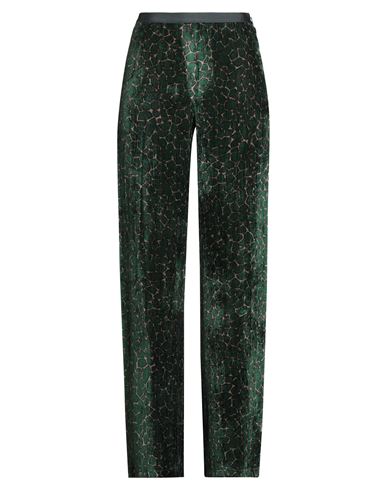 Siyu Woman Pants Dark Green Size 8 Viscose, Silk
