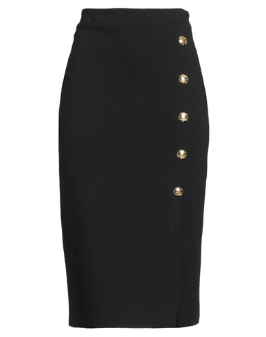 Gaelle Paris Gaëlle Paris Woman Midi Skirt Black Size 4 Viscose, Polyamide, Elastane, Polyester