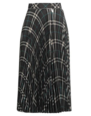 Burberry Woman Midi Skirt Dark Brown Size 4 Polyester, Wool