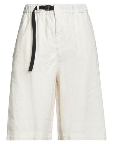 White Sand Woman Shorts & Bermuda Shorts Ivory Size 8 Linen, Cotton, Elastane In White