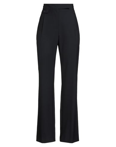 Semicouture Woman Pants Midnight Blue Size 2 Polyester, Virgin Wool, Elastane In Black