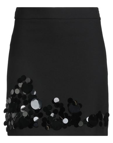 Icona By Kaos Woman Mini Skirt Black Size 10 Polyester, Viscose, Elastane In Black