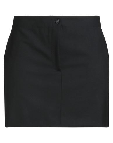 Ottod'ame Woman Mini Skirt Black Size 10 Polyester, Virgin Wool, Elastane