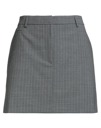 Ottod'ame Woman Mini Skirt Grey Size 8 Polyester, Virgin Wool, Elastane