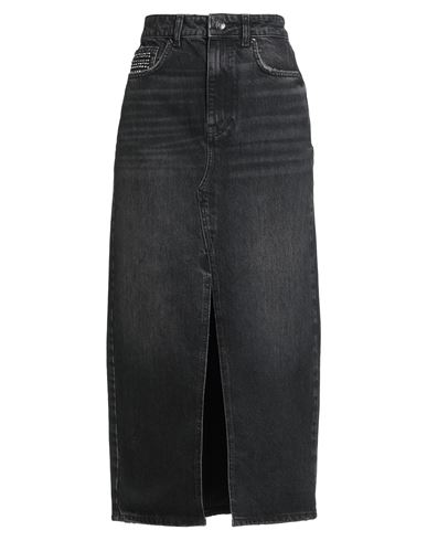 Liu •jo Woman Denim Skirt Black Size 30 Cotton