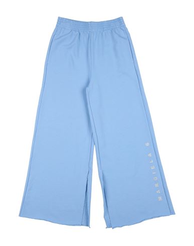 Mm6 Maison Margiela Toddler Girl Pants Light Blue Size 6 Organic Cotton