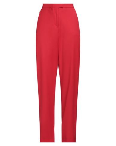 Jijil Woman Pants Red Size 4 Polyester, Viscose, Elastane