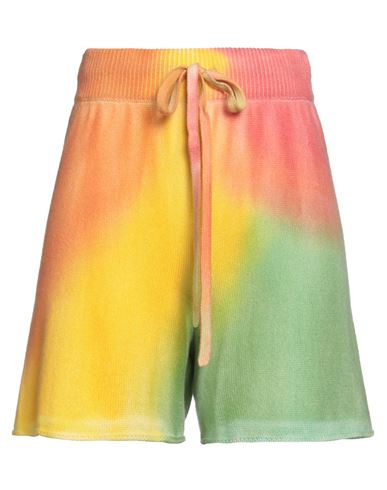 The Elder Statesman Woman Shorts & Bermuda Shorts Orange Size S Cashmere