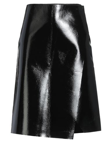 Philosophy Di Lorenzo Serafini Woman Midi Skirt Dark Brown Size 4 Wool, Polyamide, Polyurethane Resi In Black