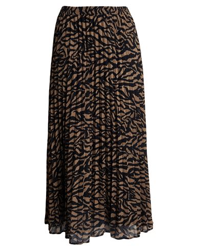 Only Woman Midi Skirt Khaki Size M Recycled Polyester, Polyester