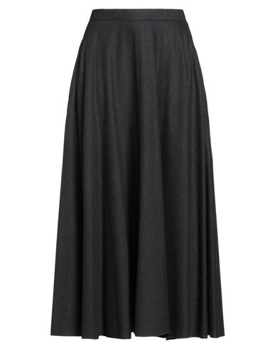 Nina Ricci Woman Maxi Skirt Charcoal Size 8 Wool, Elastane In Black