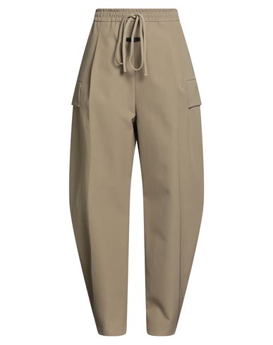 Fear Of God Woman Pants Beige Size M Virgin Wool, Cotton In Green