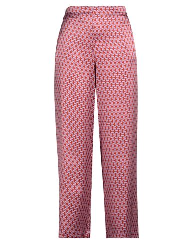 Niū Woman Pants Rust Size L Silk, Elastane, Cotton