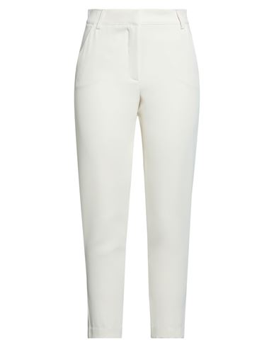 Soallure Woman Pants Cream Size 8 Polyester, Elastane